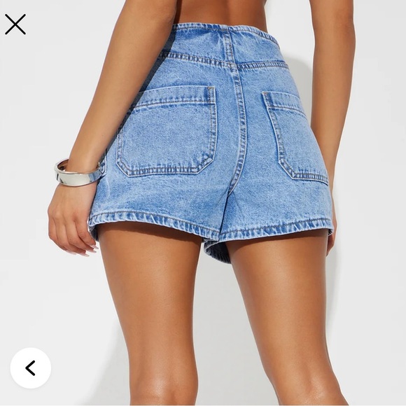 Fashion Nova Light Blue Jean Shorts - Picture 5 of 5